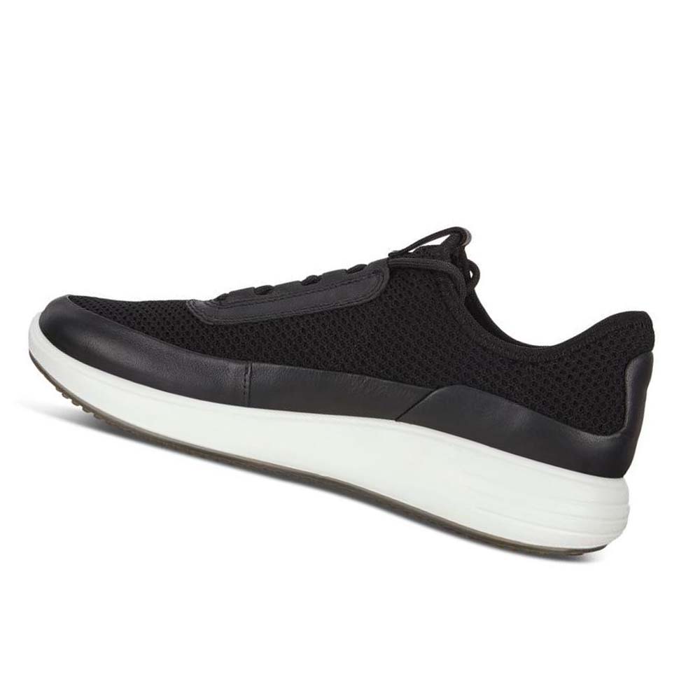 Women's Ecco Soft 7 Runner Sneakers Black | Canada 240UZG